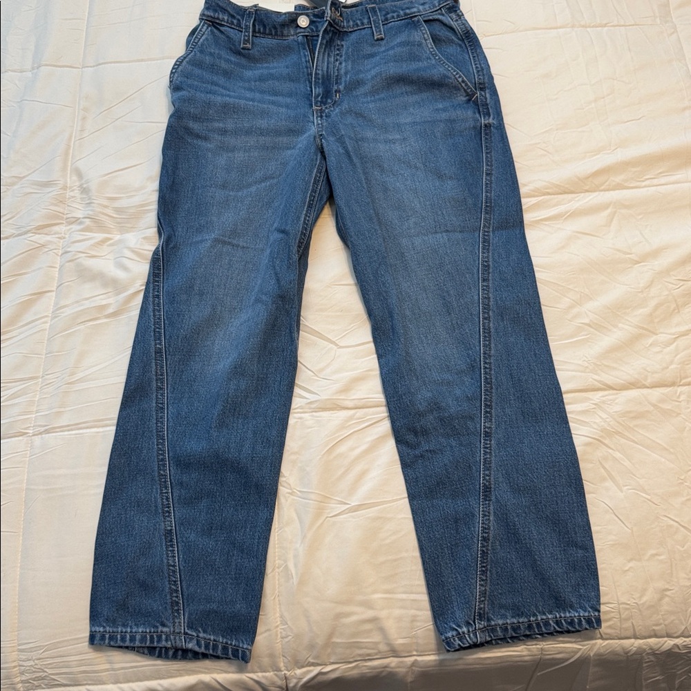 Classic Blue Denim barrel Jeans